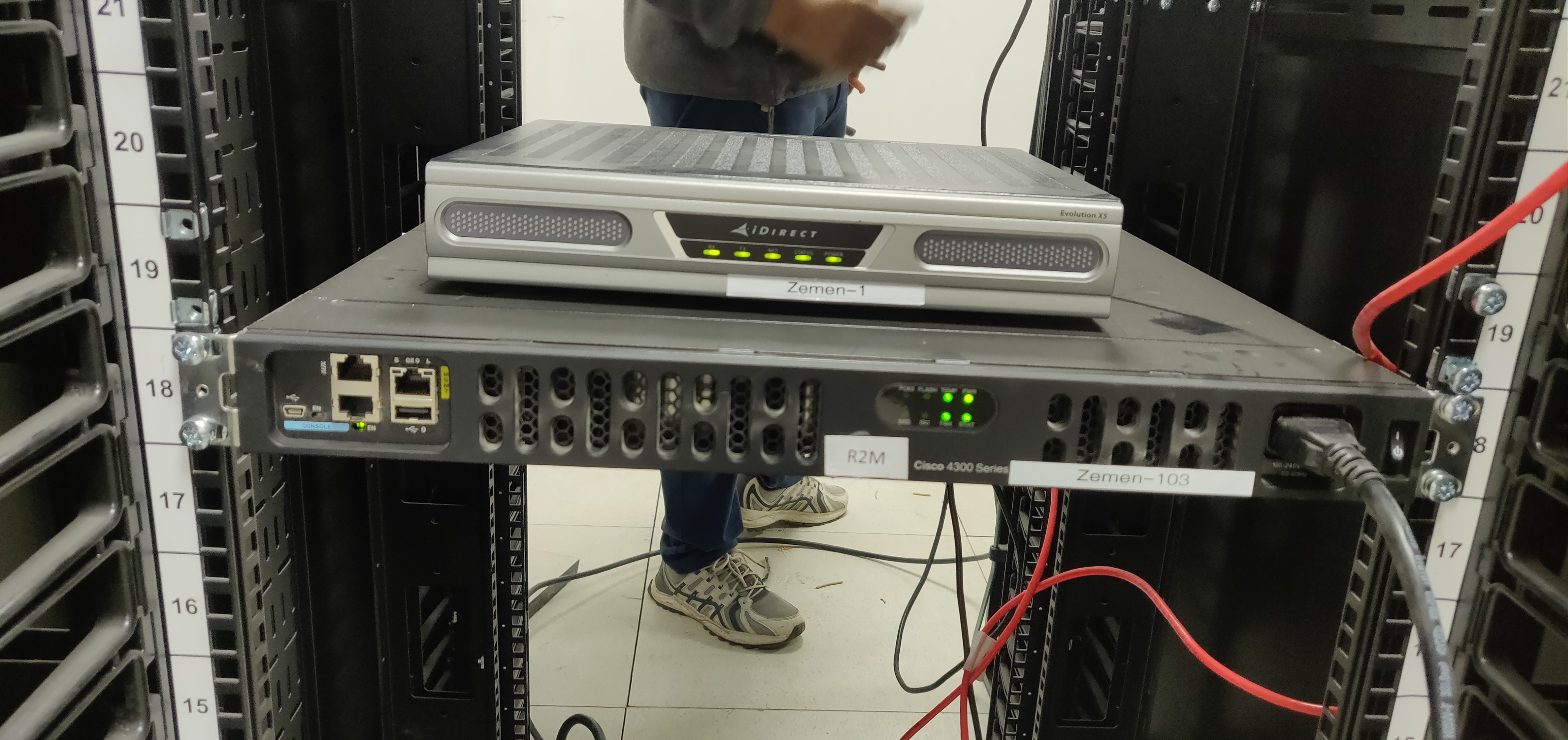 Datacenter modem, router and Switch and UPS installation and configuration